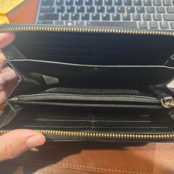 Kate Spade New York Leila Large Continental Wallet Pebble Leather Black - Picture 3 of 3